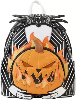 The Nightmare Before Christmas Loungefly - Jack pumpkin head (glow in the dark) Mini backpacks Black white orange