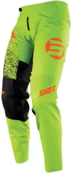 Shot Devo Roll Kids Motocross Pants, green-orange, Size 6/7, green-orange, Size 6/7