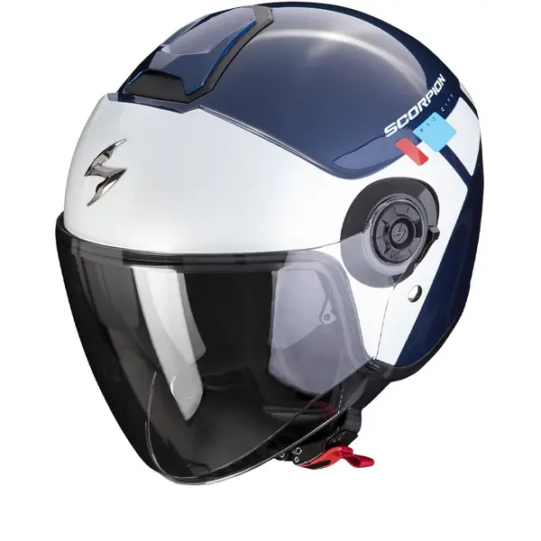 Scorpion Exo-City II Mall Blue-White-Red Jet Helmet M