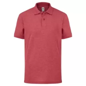 Fruit Of The Loom Childrens/Kids Unisex 65/35 Pique Polo Shirt (12-13) (Heather Red)