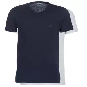 Emporio Armani CC722-PACK DE 2 mens T shirt in Blue - Sizes EU S,EU M,EU L,EU XL