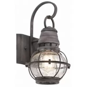 Outdoor IP44 Wall Light Weathered Zinc LED E27 60W d01631