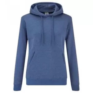 Fruit of the Loom Classic Lady Fit Hooded Sweatshirt (XL) (Royal Blue Heather)