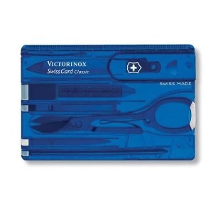 Victorinox SwissCard Translucent Blue Blister Pack