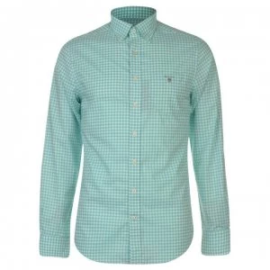 Gant Gant Long Sleeve Gingham Shirt Mens - Green 355