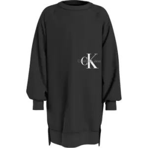 Calvin Klein Jeans Monogram Off Placed Hwk Dress - Black