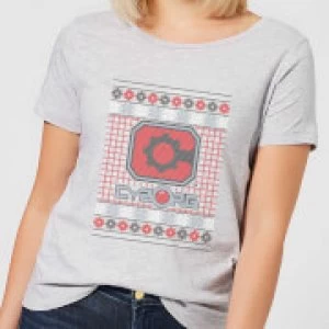 DC Cyborg Knit Womens Christmas T-Shirt - Grey - 5XL