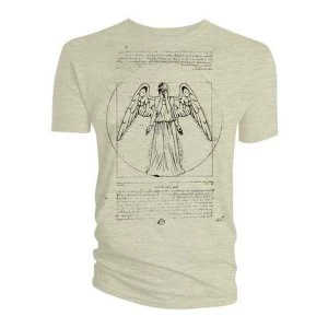 Doctor Who - Vitruvian Weeping Angel Womens X-Large T-Shirt - Sand