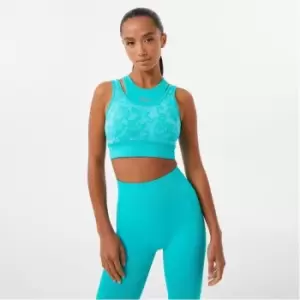 Everlast High Neck Racer Sports Bra - Blue