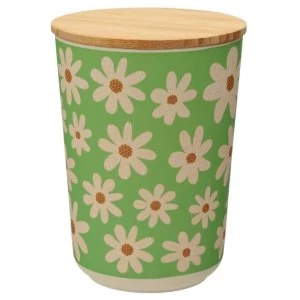 Daisy Bamboo Composite Medium Round Storage Jar