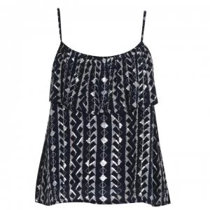 Biba Mono Embroidered Cami Top - Monochrome