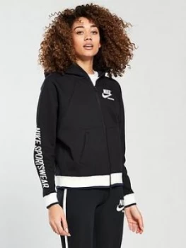 Nike Sportswear Archive Full Zip Hoodie Black Size XS Women