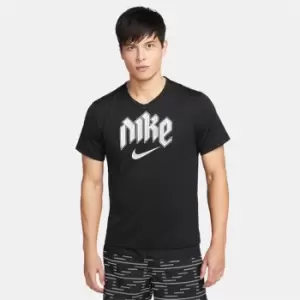 Nike Dri-FIT Run Division Miler Mens Short-Sleeve Running Top - Black