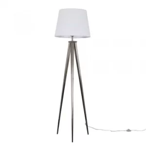 Nero Floor Lamp with XL White Aspen Shade