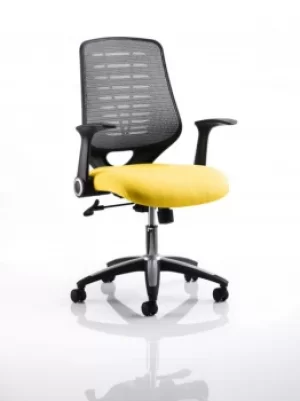 Relay Task Operator Chair Bespoke Colour Silver Back Yellow