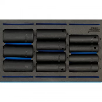 Draper 11 Piece 1/2" Drive Impact Socket Set In Eva Insert Tray 1/2"