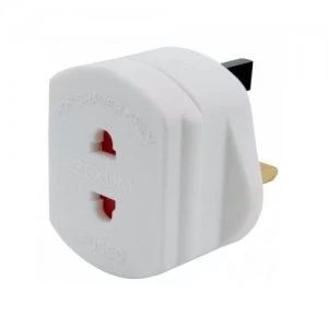 Zexum UK Mains To 2 Pin Shaver Socket Toothbrush Adapter Plug