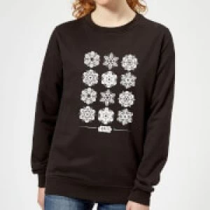 Star Wars Snowflake Womens Christmas Sweatshirt - Black - XXL