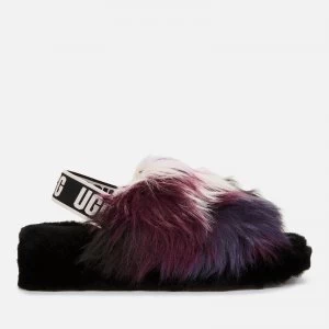 UGG Womens Fluff Yeah Slide Tie Die Slippers - Magnolia - UK 7