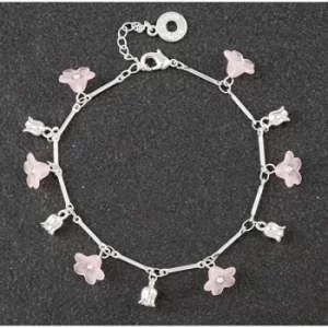 Forever Petals Dainty Flowers Bracelet Pink