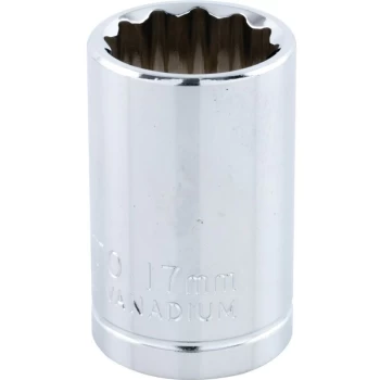 Yamoto - Socket Bi-hexagon 1/2' Square Drive 17MM Chrome Vanadium (12-Point)