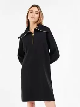 Barbour International Volante Dress - Black, Size 8, Women