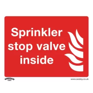 Sealey Rigid Plastic Sprinkler Stop Valve Sign Pack of 10 200mm 150mm Standard