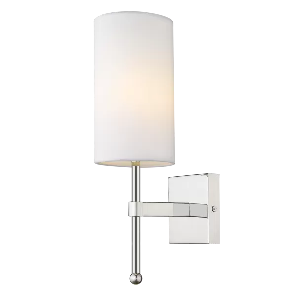 Denver Wall Lamp With Shade Nickel, E14