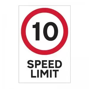 10mph speed limit - FMX 400 x 600mm