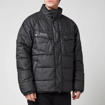 Barbour International Mens Transmission Hoxton Baffle Wax Jacket - Black - M