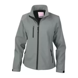 Result Ladies/Womens La FemmeA 2 Layer Base Softshell Breathable Wind Resistant Jacket (M) (Silver Grey)