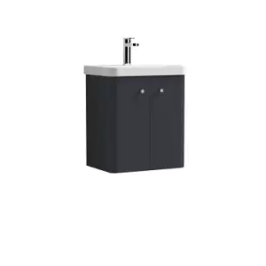 Nuie Core 500 Wall Hung 2-door Unit & Basin - Satin Anthracite