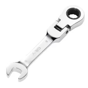 Draper HI-TORQ Metric Stubby Flexible Head Ratchet Combination Spanner, 8mm