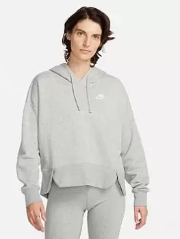 Nike NSW Club Fleece Hoodie - Grey, Size L, Women