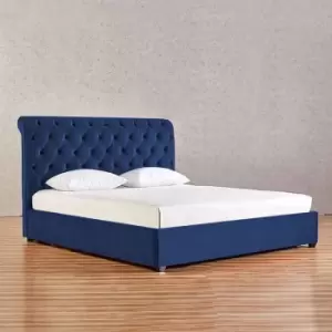 Envisage Trade - Kelist Upholstered Beds - Plush Velvet, Small Double Size Frame, Blue - Blue