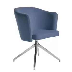 Otis single seater tub chair with 4 star swivel base - range blue