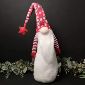 Snow White - Snowtime Christmas 74cm Standing Gonk with Snowflake Hat - Red