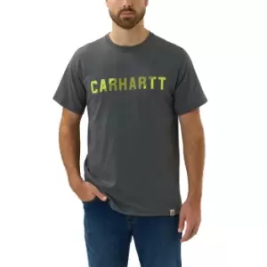 Carhartt Mens Force Flex Block Logo Short Sleeve T Shirt M - Chest 38-40' (97-102cm)