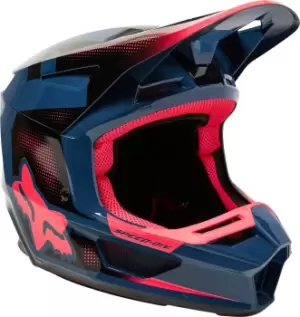 FOX V2 Dier Motocross Helmet, pink-blue, Size 2XL, pink-blue, Size 2XL