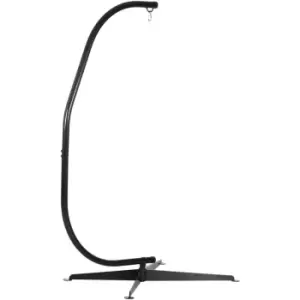 Outsunny - Hammock Chair Stand Only Heavy Duty Metal C-Stand Indoor or Outdoor - Black