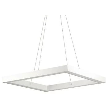 Ideal Lux ORACLE - Integrated LED Square Ceiling Pendant Lamp 1 Light White 3000K