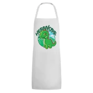 Grindstore Unisex Adult Herbivore Full Apron (One Size) (White/Green)