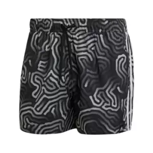 adidas Very Short Length Colour Maze CLX Swim Shorts Mens - Black