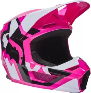 Fox V1 Lux Motocross Helmet, black-white-pink, Size 2XL, black-white-pink, Size 2XL