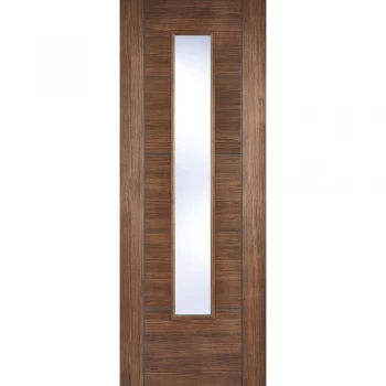 LPD Vancouver Fully Finished Walnut 1 Light Glazed Internal Door - 1981mm x 762mm (78 inch x 30 inch)