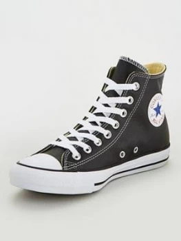 Converse Chuck Taylor All Star Leather Hi - Black, Size 10, Men