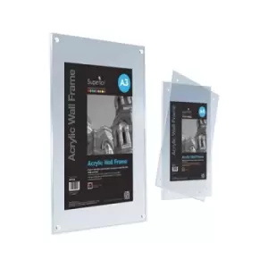 Stewart Superior Acrylic Wall Frame A4 Clear AWF-A4