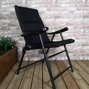 Padded Folding Camping / Caravan / Garden Chair in Black