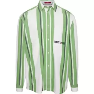 Tommy Jeans Tjm Ovz Archive Stripe Shirt - Green