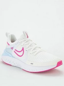 Nike Legend React 2 - White/Pink/Blue, Size 6, Women